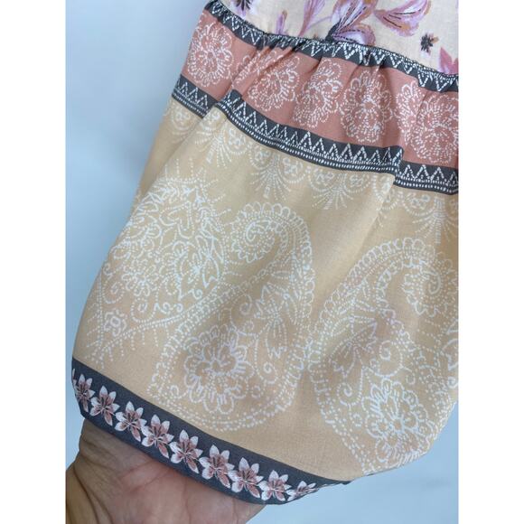 Japna Womens Pink Floral Patterned Flutter Sleeve Dress NEW XS - Picture 9 of 10